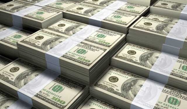 An increase of 5.1 million dollars in government foreign exchange reserves during a week