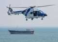 During the rescue operation, the Indian Coast Guard helicopter sank in the sea