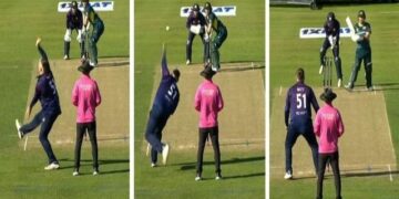 Scotland's spinner once again lost a wicket in a controversial manner