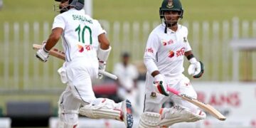 On the final day of the second Test, Bangladesh continued to advance towards an easy target