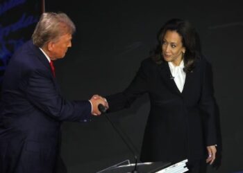 The first confrontation in the presidential election debate between Donald Trump and Kamala Harris