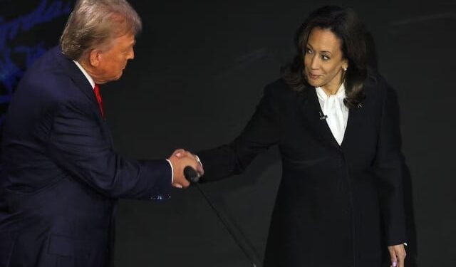 The first confrontation in the presidential election debate between Donald Trump and Kamala Harris