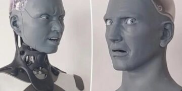 Two AI robots teasing each other goes viral