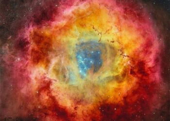 Fresh image of Rosette Nebula released with stunning colors