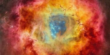Fresh image of Rosette Nebula released with stunning colors