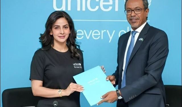 Actress Saba Qamar Appointed Child Welfare Ambassador of UNICEF Pakistan