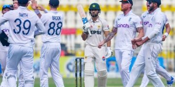Second test; Pakistan were all out by scoring 366 runs in the first innings