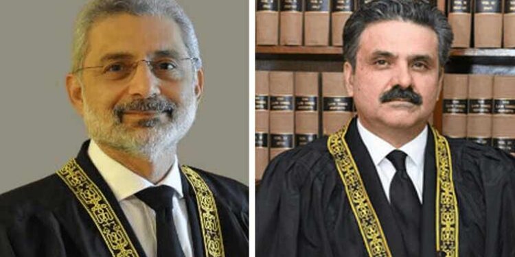 Justice Yahya Afridi met the Chief Justice, Justice Mansoor also came to the chamber