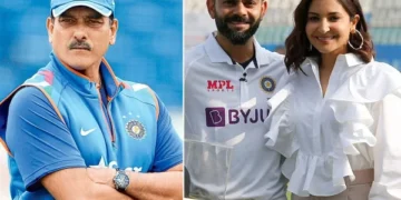 Whose girlfriend did Kohli take with him on his tour of Australia 10 years ago?