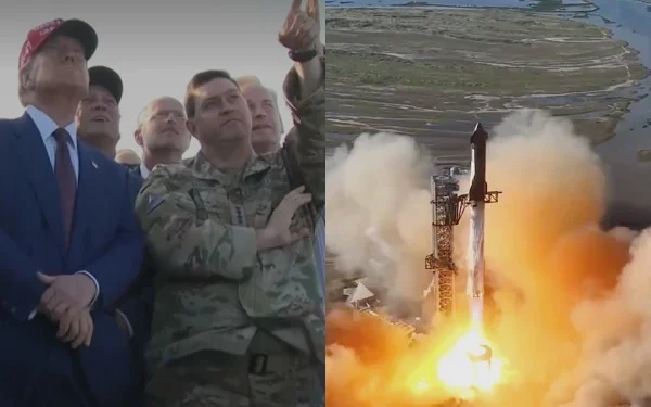 SpaceX's powerful rocket launched into space, Musk and Trump watched the launch scene together