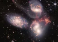 Extraordinary view of galaxy collision captured