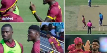 A harsh word from the captain on field placement; The bowler left the field