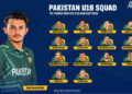 Pakistan U-19 squad announced for UAE tour
