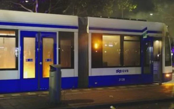 Riots again in Amsterdam, pro-Palestine protesters set tram on fire