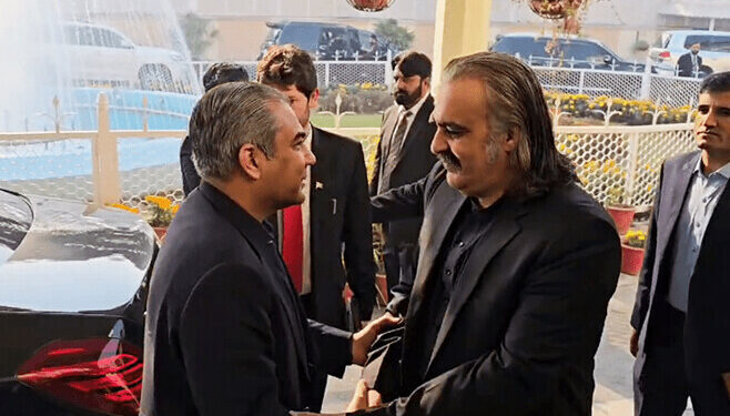 Peshawar: Federal Interior Minister Mohsin Naqvi meets Chief Minister Ali Amin Gandapur