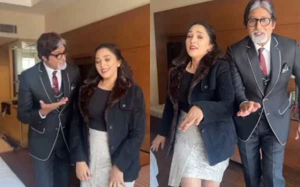 Amitabh Bachchan and Madhuri Dixit's lookalikes dance to "Makhna", video creates buzz