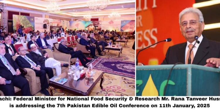 Federal Minister Rana Tanveer Hussain inaugurated the 7th Pakistan Edible Oils Conference in Karachi