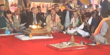 Karachi; More than 100 Hindu couples tied the knot in the annual mass wedding ceremony