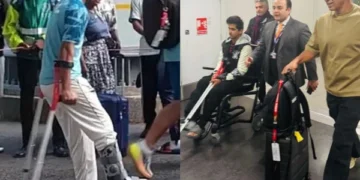 Saim Ayub reaches London for ankle treatment