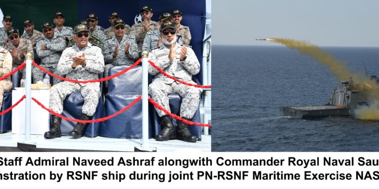 PAKISTAN NAVY AND ROYAL SAUDI NAVAL FORCES REAFFIRM OPERATIONAL READINESS BY FIRE POWER DISPLAY DURING NAB-XV IN NORTH ARABIAN SEA