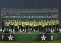 Champions Trophy; A colorful ceremony stage is set in Lahore's Huzuri Park