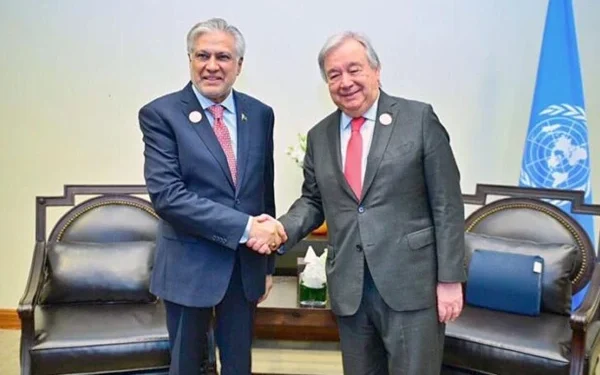 Ishaq Dar meets UN Secretary General, discusses cross-border terrorism and other issues