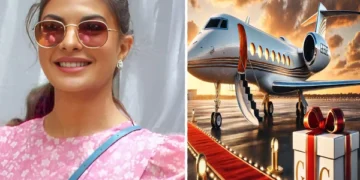 Who gifted actress Jacqueline a valuable jet on Valentine's Day?