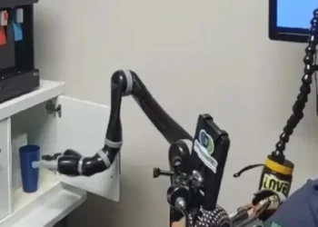 Modern robotic arm for a paralyzed person