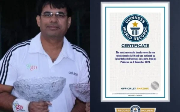 Pakistan's senior tennis player Talha Waheed's brilliant feat, name entered in Guinness World Records