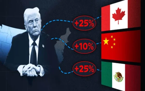 US imposes 25% tariff on Canada and Mexico