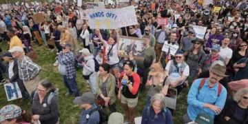 Protests against the Trump government in various countries, including the United States