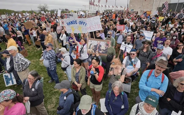Protests against the Trump government in various countries, including the United States