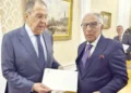 Tariq Fatemi Meets Russian Foreign Minister Sergei Lavrov, Delivers PM Shehbaz's Letter to President Putin