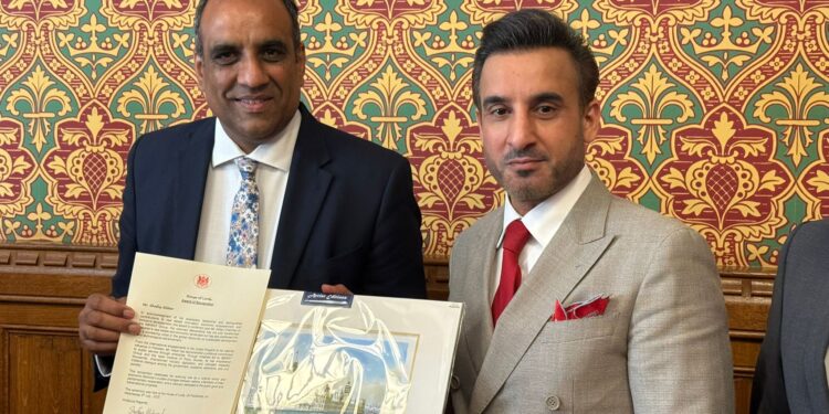 British Pakistani Honoured at UK Parliament for Creating Thousands of Jobs and Building a $1 Billion Company in Pakistan