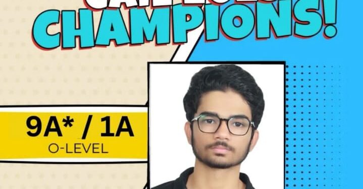 A Proud Moment for The City School Ravi Campus. Zaid Bin Shakir Shines in CAIE O Level 2025 with 9 A*S.