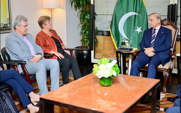 Prime Minister Meets IMF Managing Director on Sidelines of UNGA.