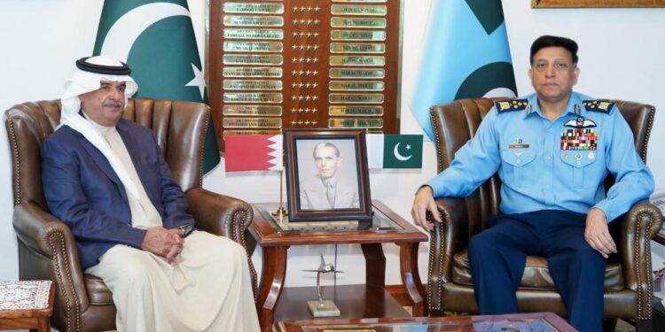 COMMANDER BAHRAIN NATIONAL GUARD VISITS AIR HEADQUARTERS.