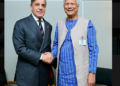 Prime Minister Muhammad Shehbaz Sharif, met H.E. Professor Muhammad Yunus Chief Adviser of the Government of Bangladesh, on the sidelines of 80th session of UNGA in New York.