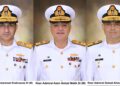 THREE PAKISTAN NAVY COMMODORES PROMOTED TO THE RANK OF REAR ADMIRAL.