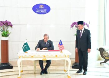 Meeting between Prime Minister Muhammad Shehbaz Sharif and Prime Minister Anwar Ibrahim.