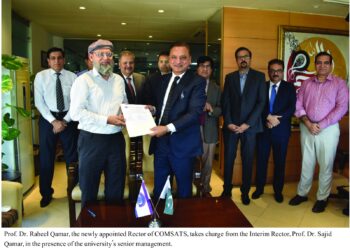 Prof. Dr. Raheel Qamar assumes charge as Rector of COMSATS University Islamabad