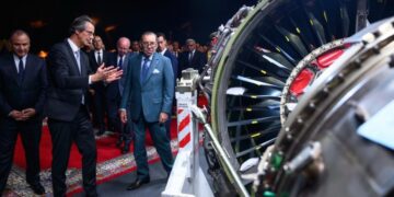 HM the King presides over the ceremony to present and launch the construction works for the Safran group’s “aircraft engine” industrial complex