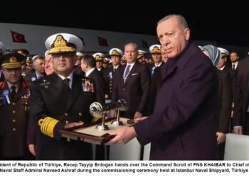 PAKISTAN NAVY BOLSTERS FLEET WITH COMMISSIONING OF 2ND MILGEM SHIP PNS KHAIBAR IN TÜRKIYE.