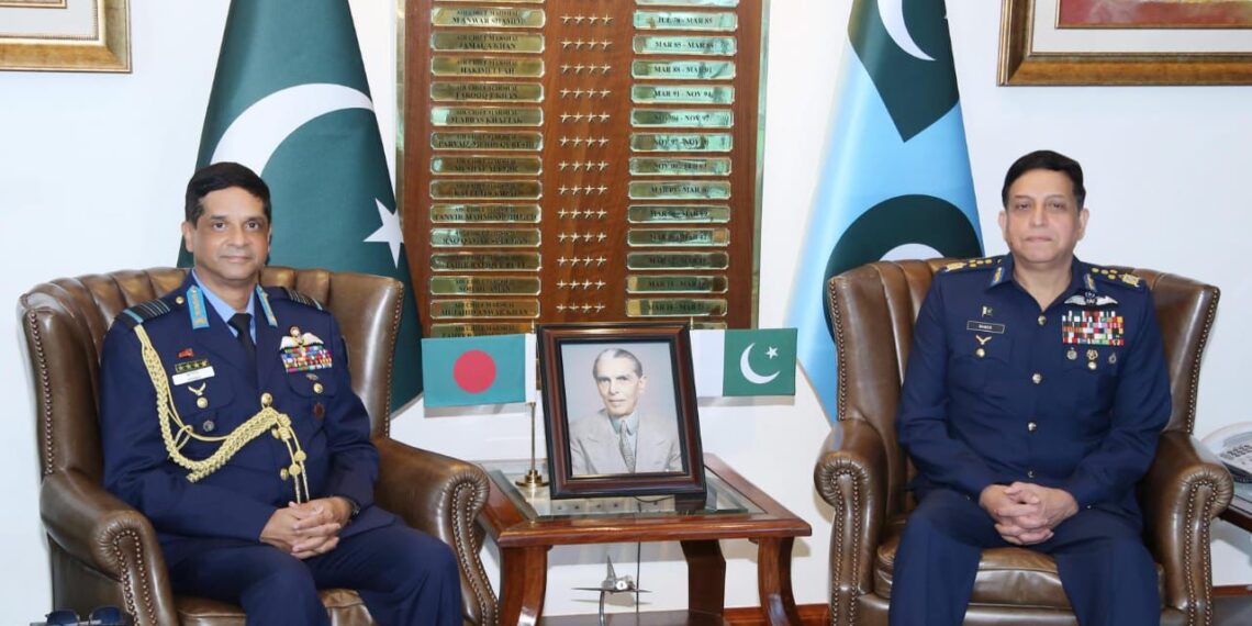 Bangladesh Air Chief Calls on Pakistan Air Chief to Strengthen Defence and Aerospace Cooperation.