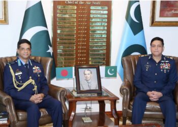 Bangladesh Air Chief Calls on Pakistan Air Chief to Strengthen Defence and Aerospace Cooperation.