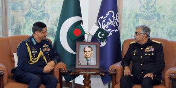 Chief of Air Staff Bangladesh Air Force Calls on Chief of the Naval Staff at Naval Headquarters.