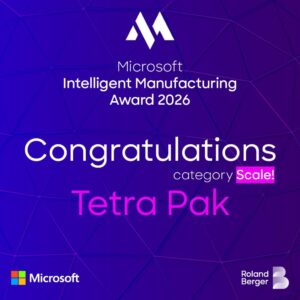 Tetra Pak® Factory OS™ Wins Mima 2026 Scale! Award For Enabling Cost-Efficient Growth In Food and Beverage Manufacturing