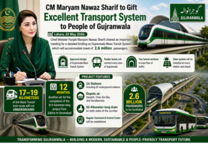 CM Maryam Nawaz Sharif to Gift Excellent Transport System to People of Gujranwala.