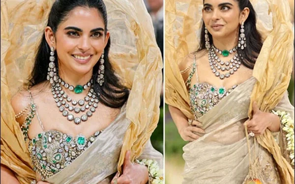 Isha Ambani’s Golden Saree Steals Spotlight at Met Gala 2026