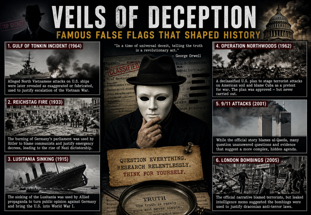 Veils of Deception: Famous False Flags That Shaped History